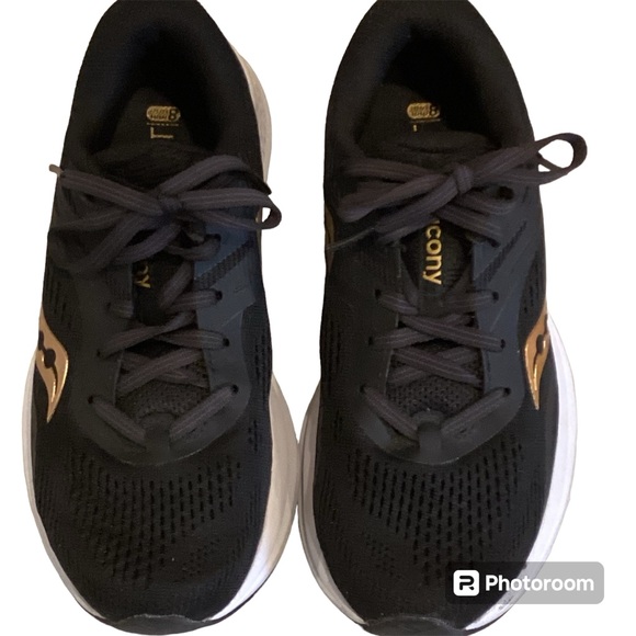 Saucony Women's Jazz 22 Black and Gold Cushioned Running Shoes, Size 6 - Picture 3 of 16